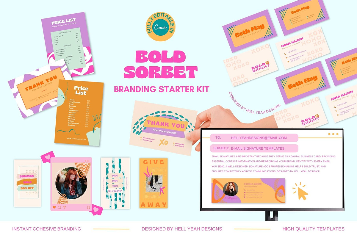 Bold Branding Starter Kit Templates, a Branding & Logo Template by Hell Yeah Designs (Photo 4 of 18)