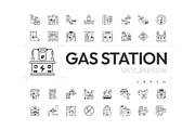 Gas Station Icon Collection, an Outline Icon by Prosymbols (Thumbnail 1 of 5)