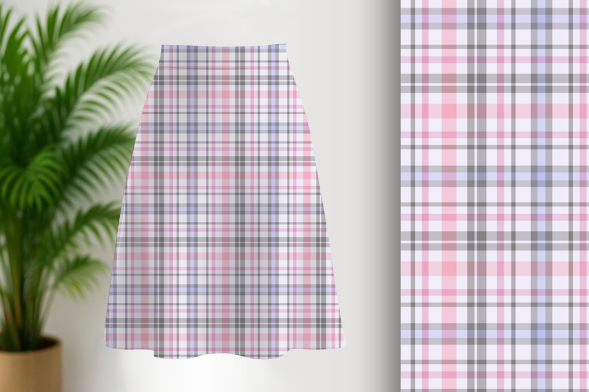 Delicate Purple Plaid Seamless, a Pattern Graphic by Sharon Schwalbe (Photo 1 of 4)