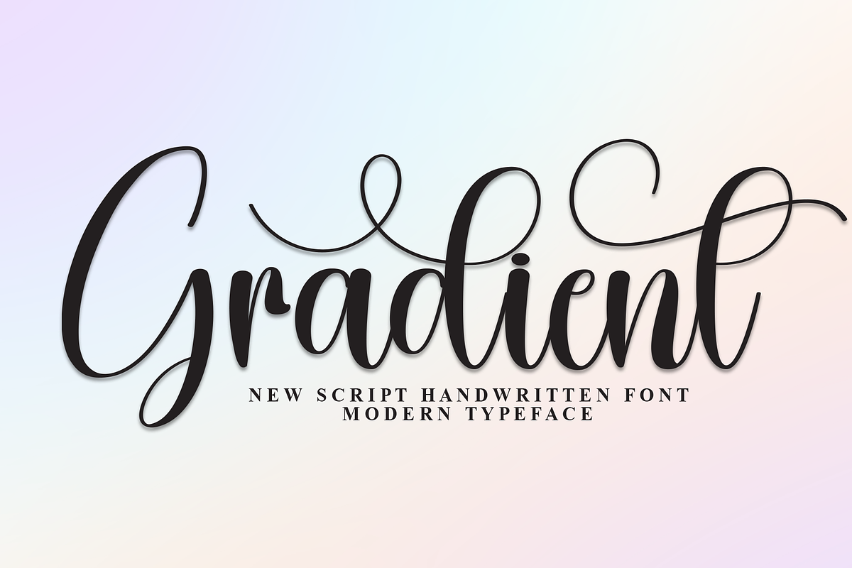 Gradient | Script Font, a Handwritten Font by Scratchones (Photo 1 of 9)