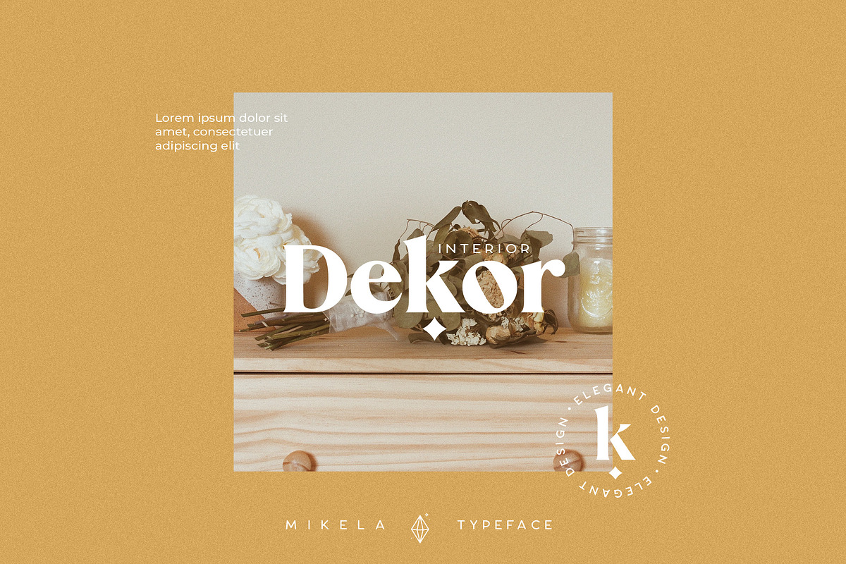 Mikela - Gorgeous Typefaces, a Serif Font by Kaligra.co (Photo 26 of 49)