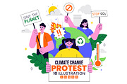 10 Climate Change Protest, a Person Illustration by denayunebgt (Thumbnail 1 of 4)