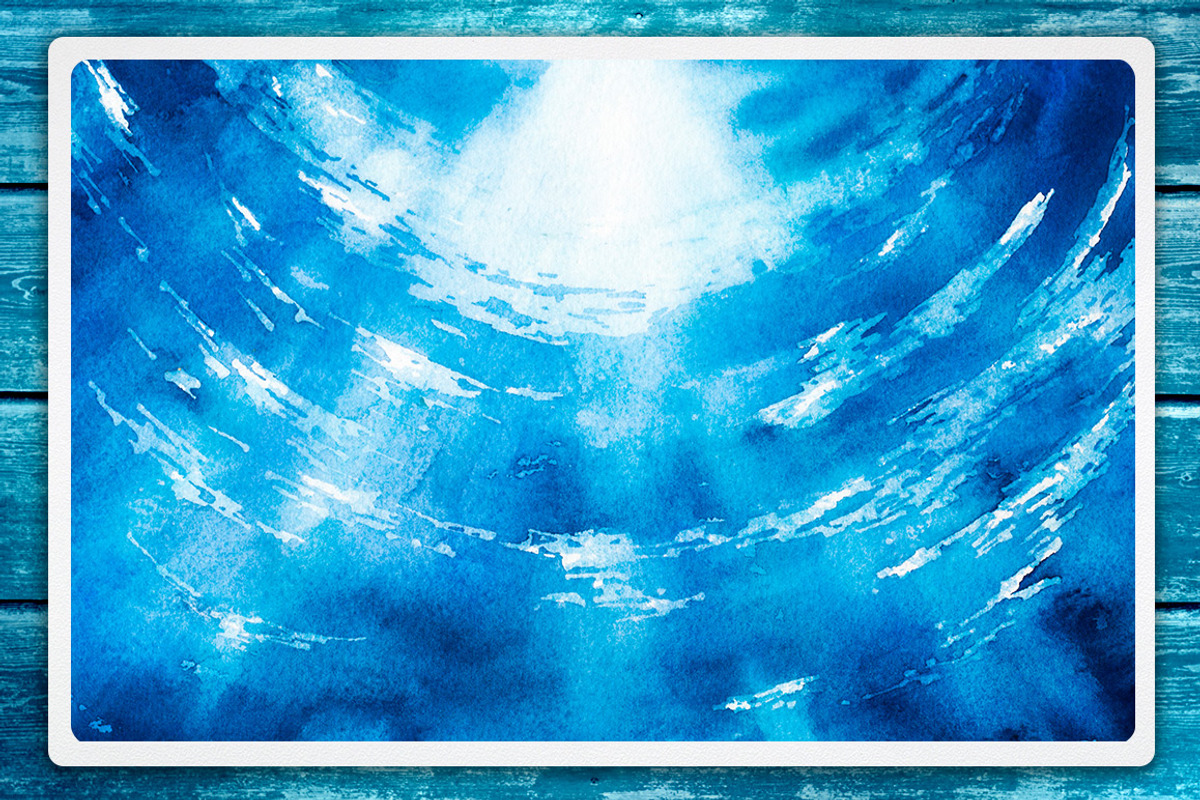 Seascapes. Watercolor illustrations., an Illustration by AlexGreenArt (Photo 4 of 9)
