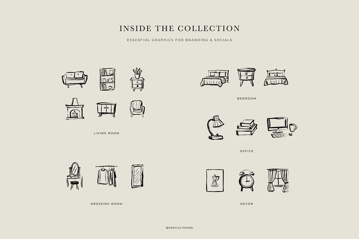 FURNITURE & HOME DECOR illustrations, an Object Illustration by Crocus Paperi (Photo 3 of 5)