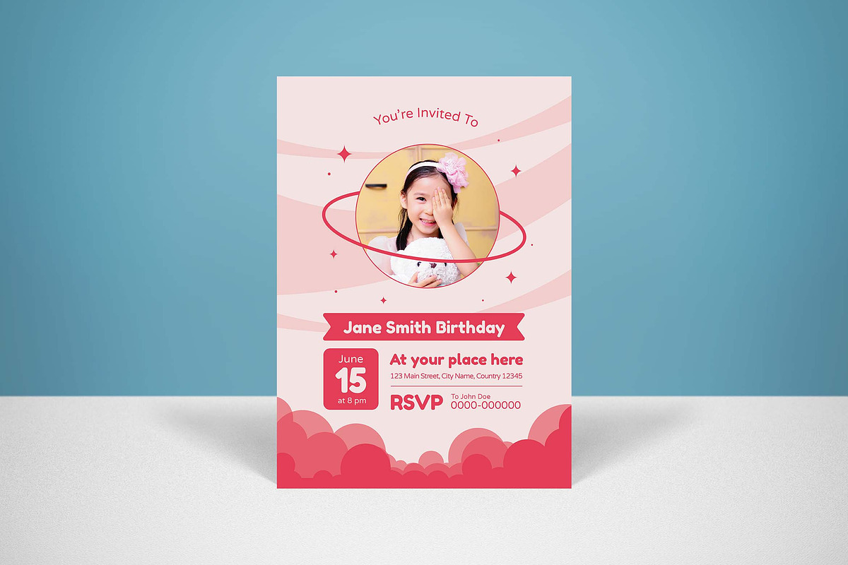 Birthday Invitation, an Invitation Template by graphicook (Photo 3 of 3)