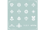 Set of Vector White Patterns, a Decorative Illustration by FineArtStudio (Thumbnail 1 of 3)