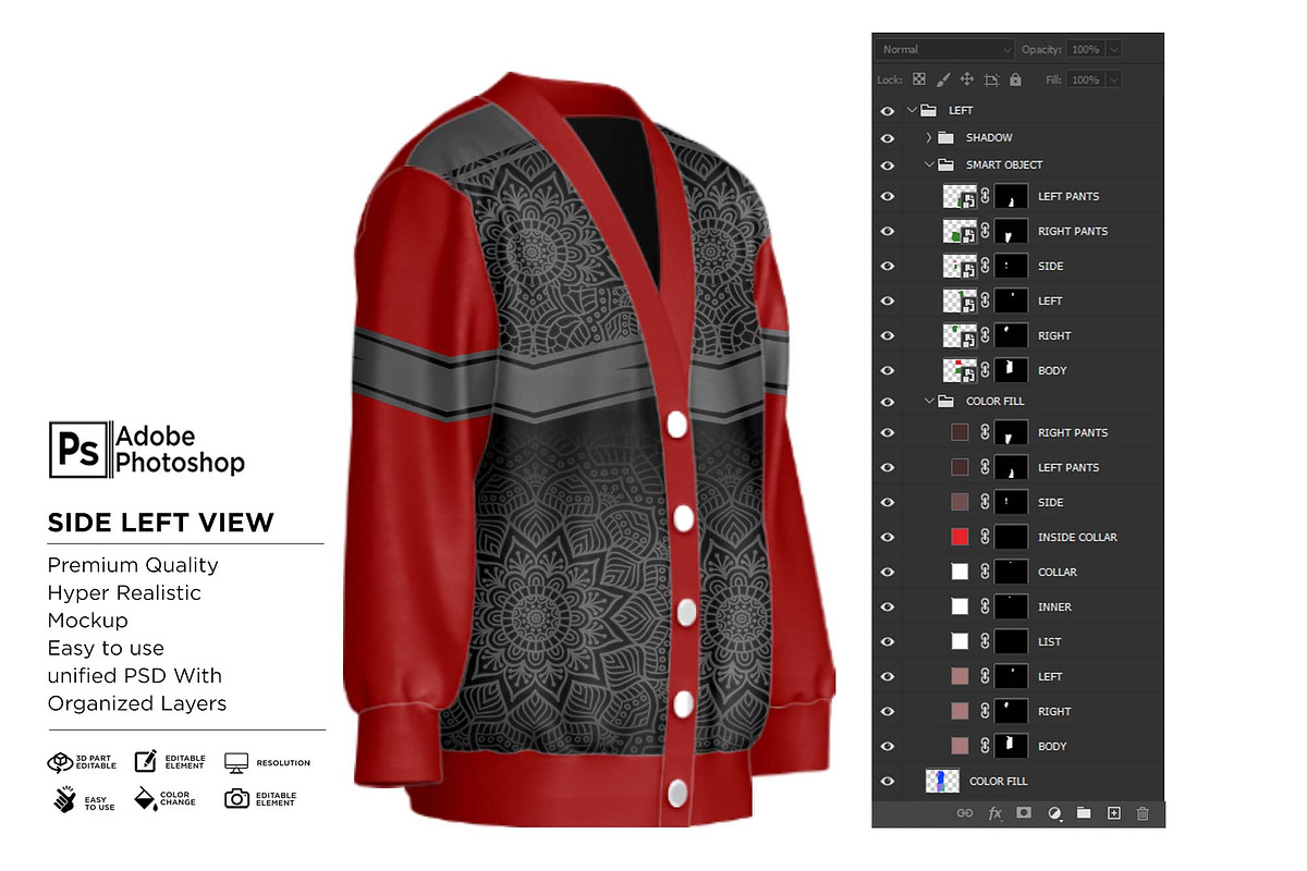 Mens Drafting Cardigan Mockup, a Hoody Mockup by Nanggroe Scripting (Photo 9 of 9)