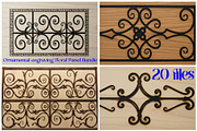 Ornamental Scroll Engraving Panel, a Decorative Illustration by Designer_Momina (Thumbnail 1 of 20)