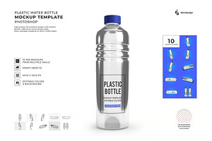 Mineral Water Bottle Mockup Template, a Packaging Mockup by DesignRushMarket