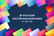 30 Vector Low Poly Backgrounds, a Background Graphic by Rosa Puchalt (Thumbnail 2 of 3)