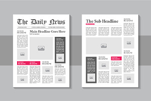 The daily news layout design, a Magazine Template by Pavel_design