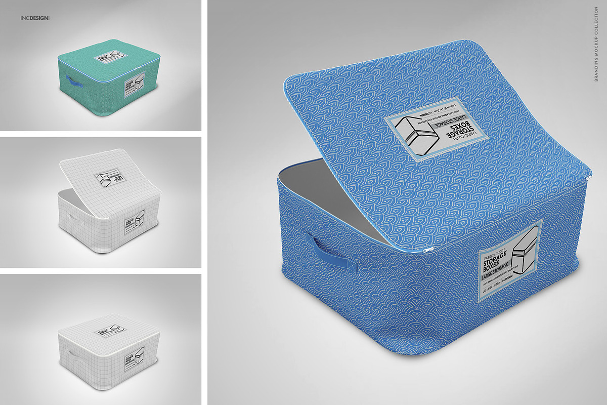 Cloth Storage Cubes Packaging Mockup, a Packaging Mockup by INCDesign (Photo 4 of 5)