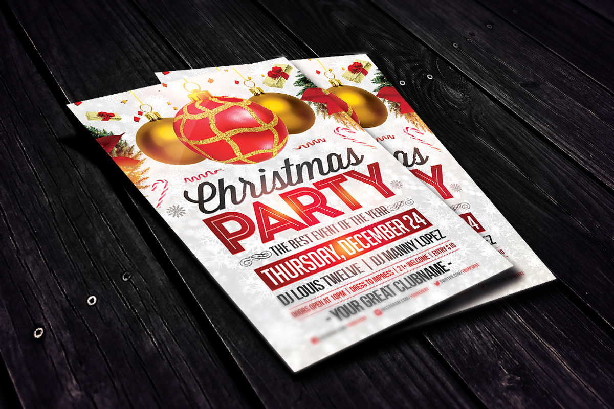 30%OFF Christmas Party Flyer, a Flyer Template by Louis Twelve (Photo 2 of 3)