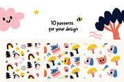 Kid's cute drawings patterns, a Decorative Illustration by OlgaBoncheva (Thumbnail 3 of 7)