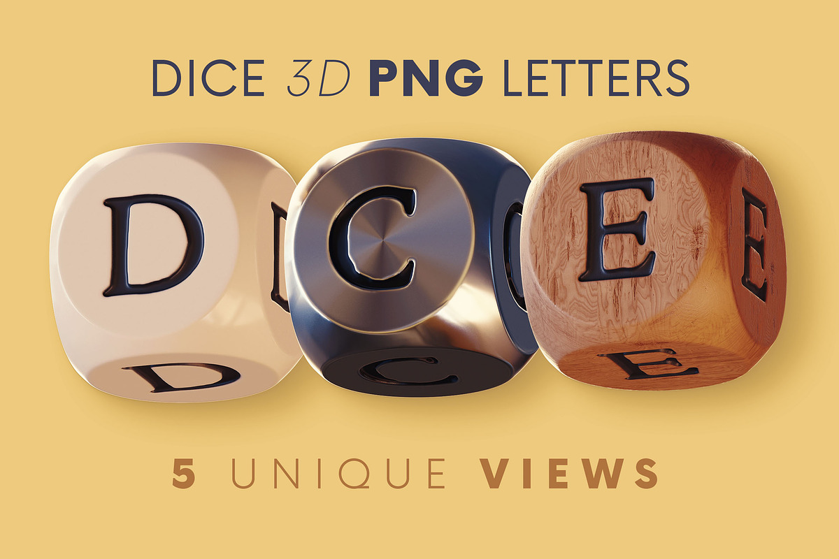 Dice - 3D Lettering, a Graphic by MIIM (Photo 1 of 9)
