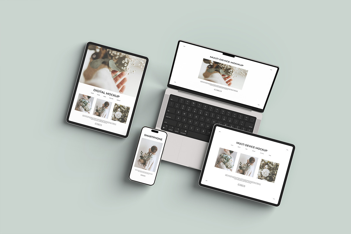 Multi Device Mockup - Scene Creator, a Wearable Device Mockup by graphicpages (Photo 7 of 14)