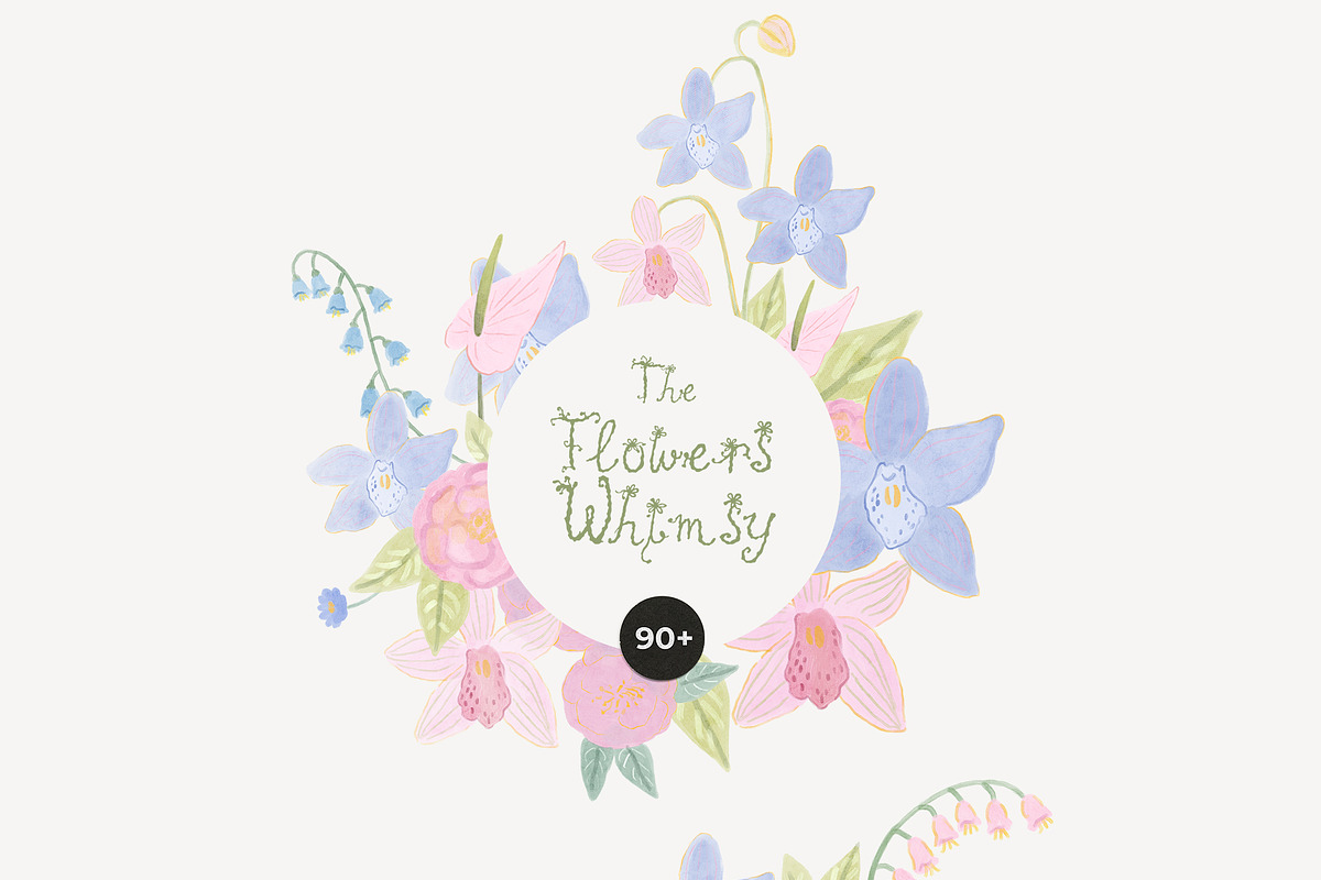 Hand-Painted Pastel Floral Whimsy, a Decorative Illustration by Lana Elanor (Photo 11 of 16)