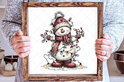 Christmas Whimsical Snowman Clipart, an Illustration by SinaCreation (Thumbnail 5 of 7)