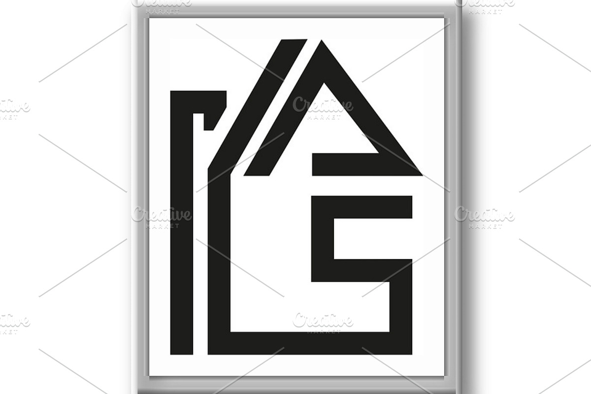 Logo of the house. Graphic vector, an Object Graphic by RODINA (Photo 3 of 3)