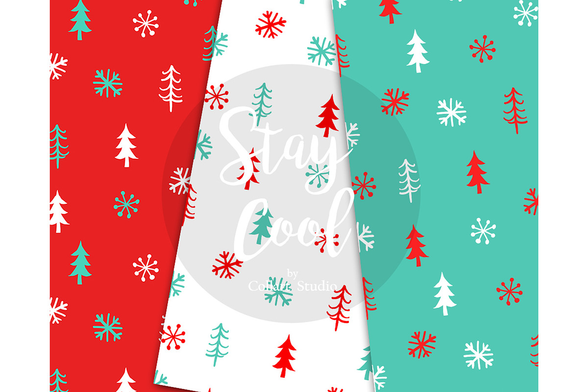 Winter digital paper, Christmas, a Pattern Graphic by Collart Studio (Photo 8 of 9)