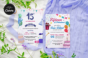 15th Birthday Invitation Card Temp, an Invitation Template by Snapybiz (Thumbnail 2 of 9)