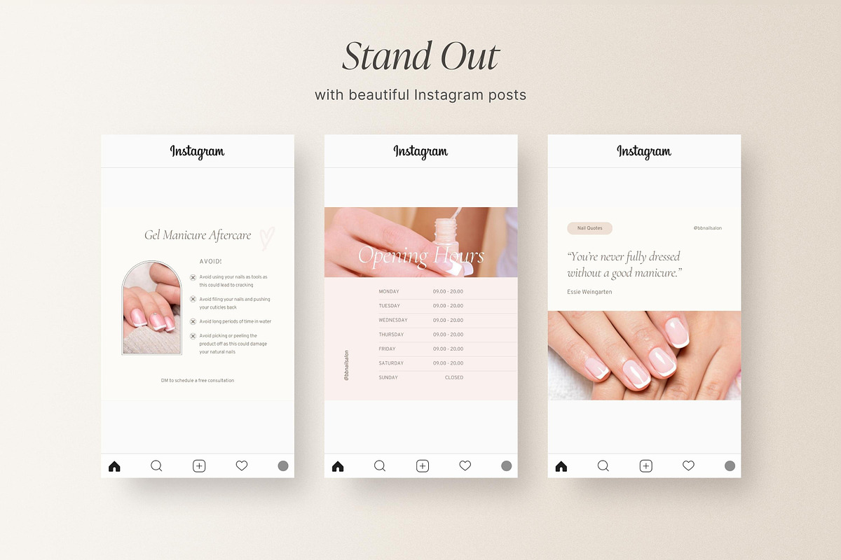 Nail Tech Instagram templates, a Social Media Template by LiliesandBerries (Photo 15 of 21)
