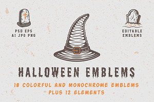 Vintage Halloween Emblems Part 1