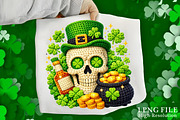 St Patricks Day Skull PNG, an Illustration by Canvas Craft (Thumbnail 1 of 4)