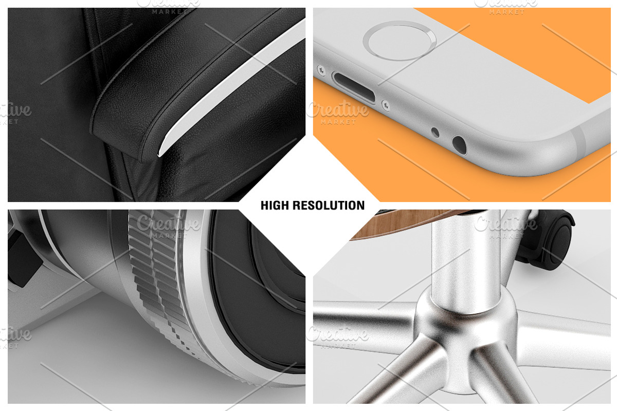 Isometric Office Scene Mock-up, an iPhone Mockup by IsometricWorld (Photo 4 of 7)