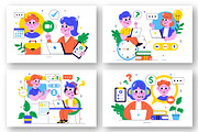 10 Remote Job Interview Illustration, a Person Illustration by denayunebgt (Thumbnail 3 of 4)