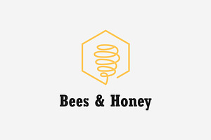 Honey Logo Icon Bees Logo Design, a Branding & Logo Template by yanuart