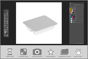 Food Container Mockup PSD