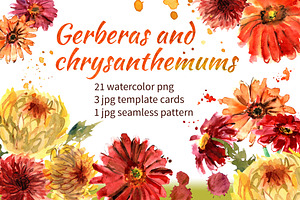 Gerberas And Chrysanthemums