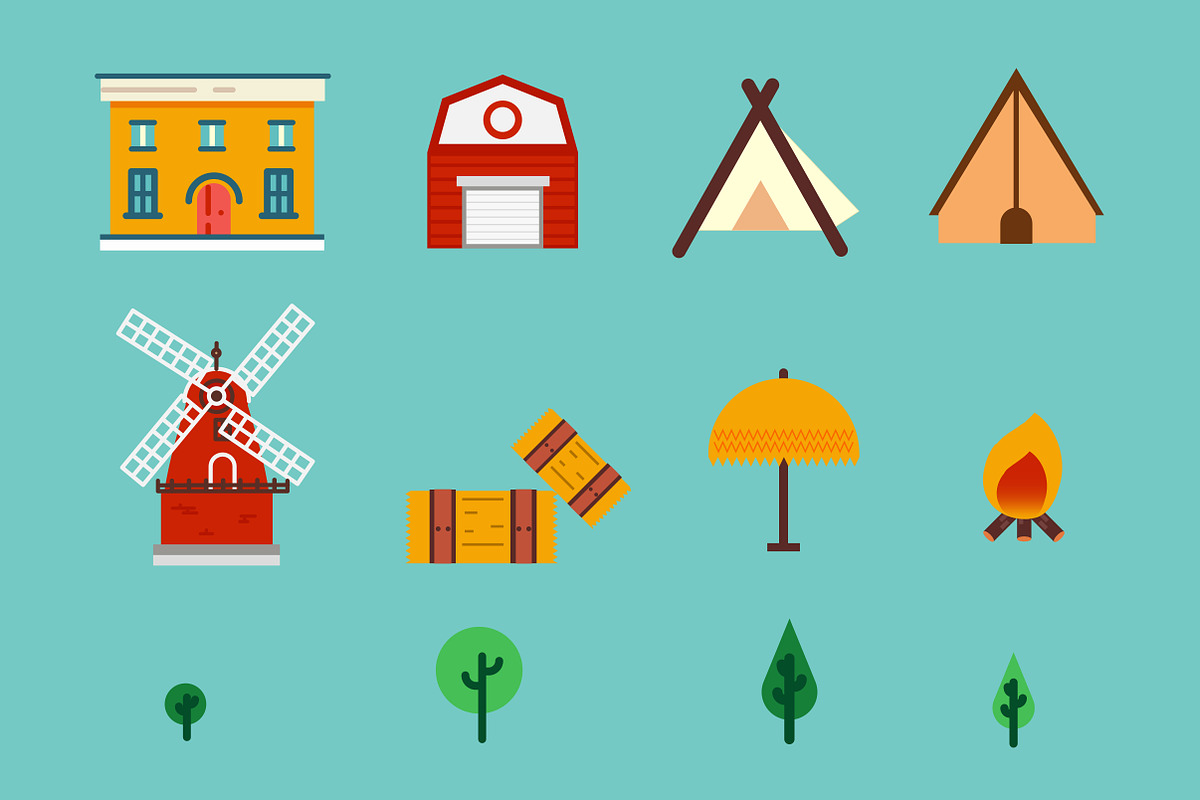 Camping Village Lanscape, an Illustration by mathoyy (Photo 2 of 2)