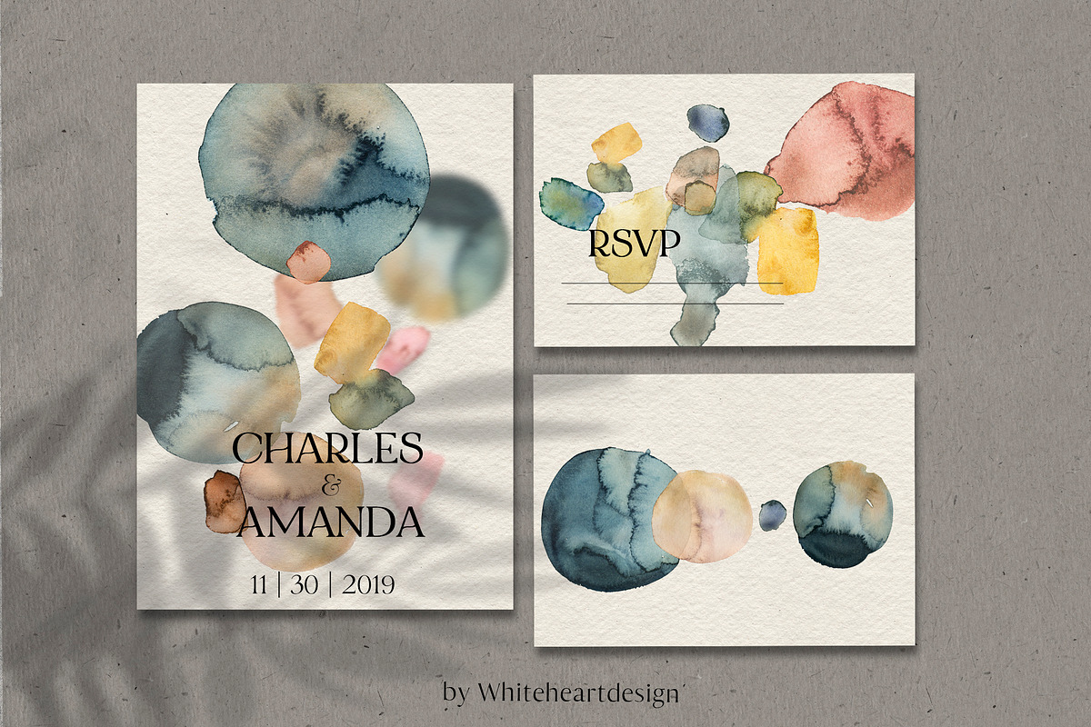 Abstract Watercolor Splotches PNG, a Decorative Illustration by whiteheartdesign (Photo 14 of 15)