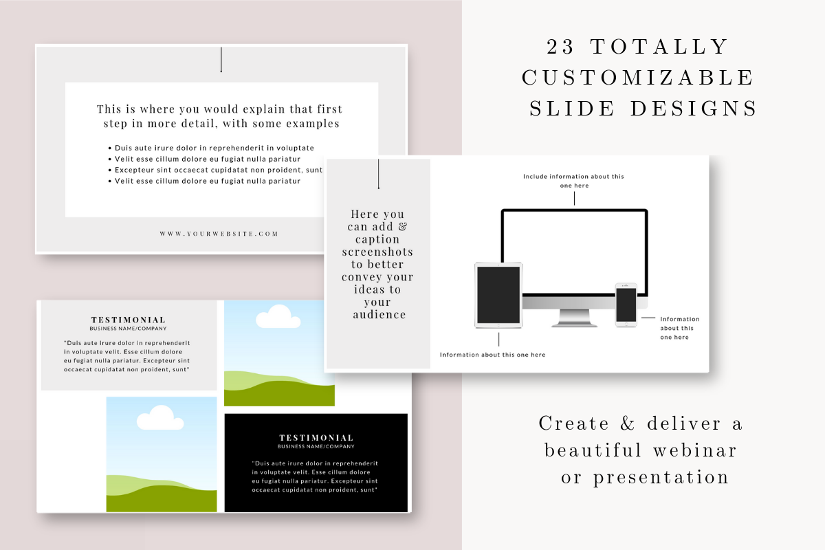 Webinar Slides, a Presentation Template by Just Like White Creative (Photo 4 of 5)