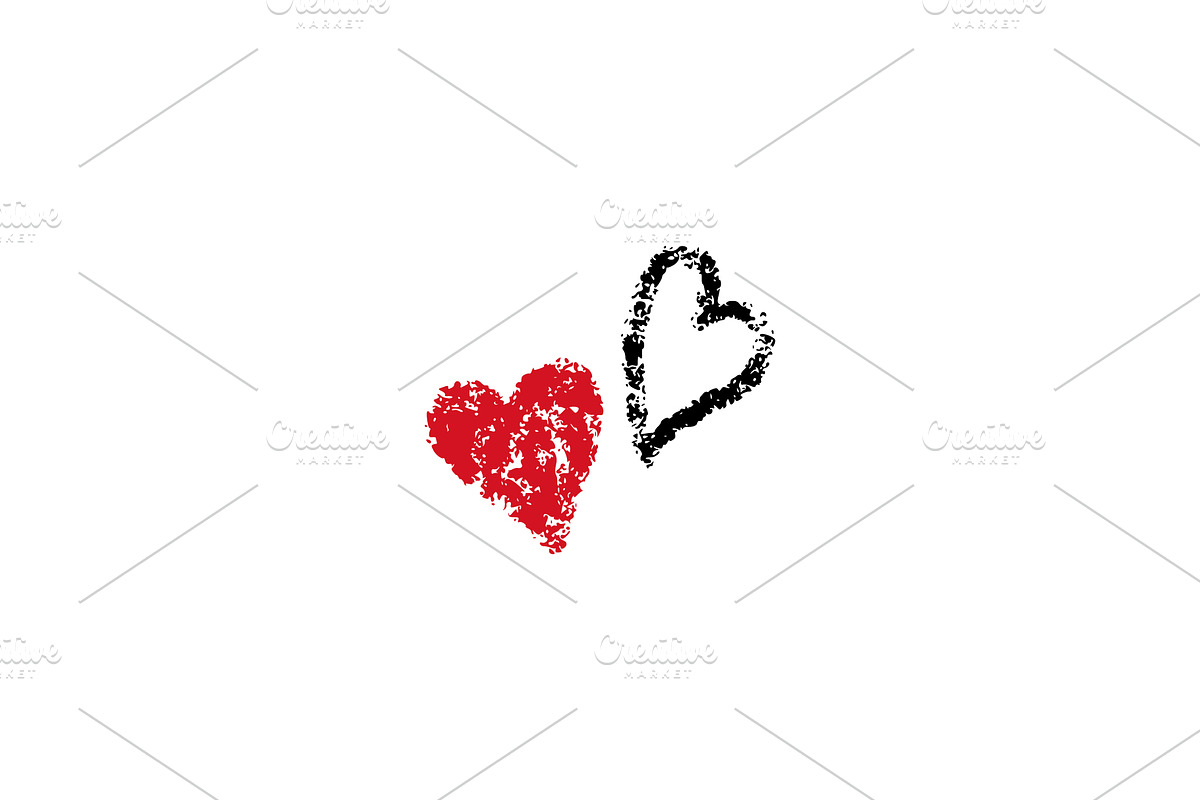 Crayon Doodle Hearts, an Object Graphic by Elena Pimukova (Photo 22 of 36)
