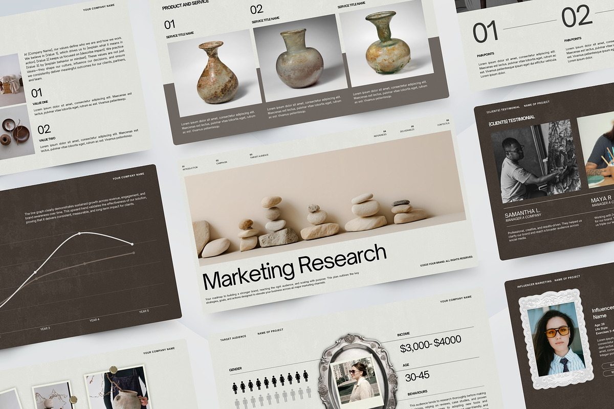 Marketing Research Presentation Deck, a Presentation Template by Pani Temp. (Photo 3 of 14)