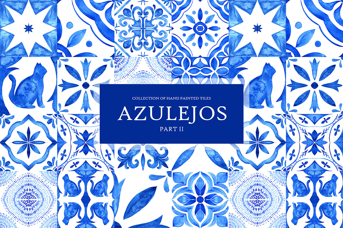 AZULEJOS. Part II. Watercolor tiles, a Decorative Illustration by Liliia Polos Illustration (Photo 1 of 12)