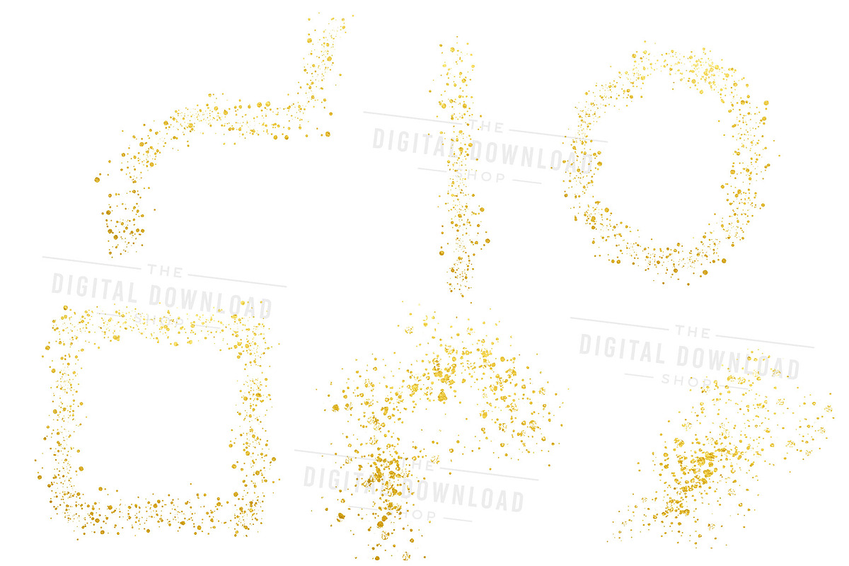 Gold Splatters Clipart | Gold Dust, an Object Graphic by The Digital Download Shop (Photo 5 of 9)