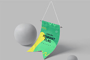 Hanging Pennant Flag Mockup, an Advertising Mockup by megostudi0 (Thumbnail 3 of 7)