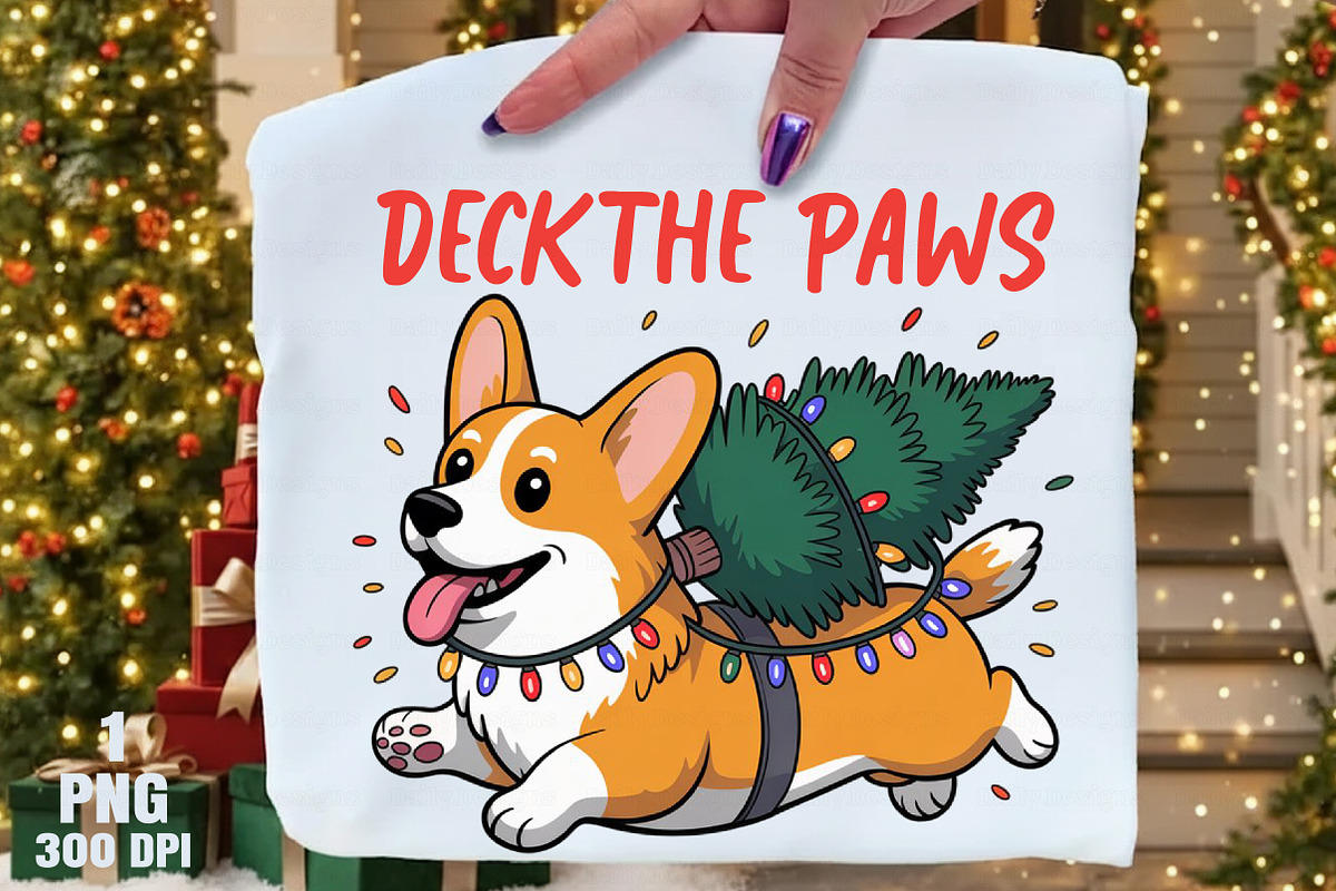 Christmas Dog Corgi PNG, an Illustration by Daily.Designs (Photo 9 of 10)