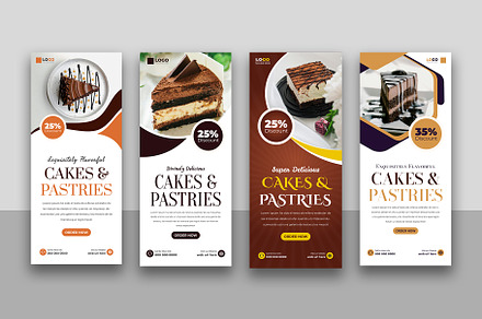 Cake sale roll up banner standee