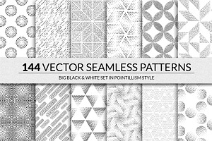 144 Seamless Pointillism Patterns