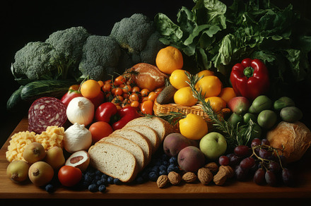 Fresh and vibrant food products repr, a Photo by Iftikhar Alam