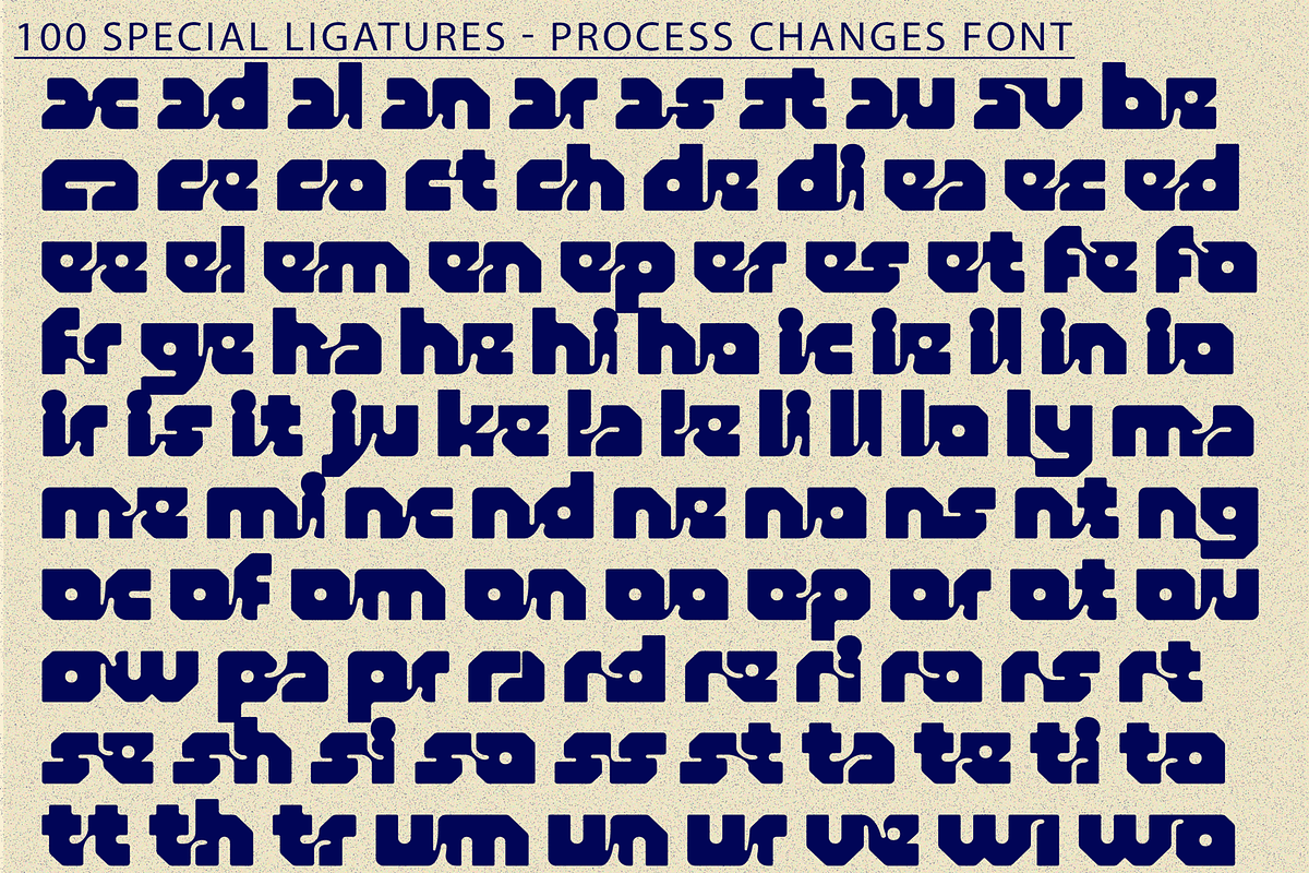 Process Changes - Funky Font, a Sans Serif Font by 177Studio (Photo 8 of 8)