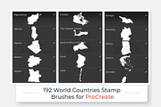 Country Maps Brushes for ProCreate, a Brush Add-On by Character (Thumbnail 1 of 2)