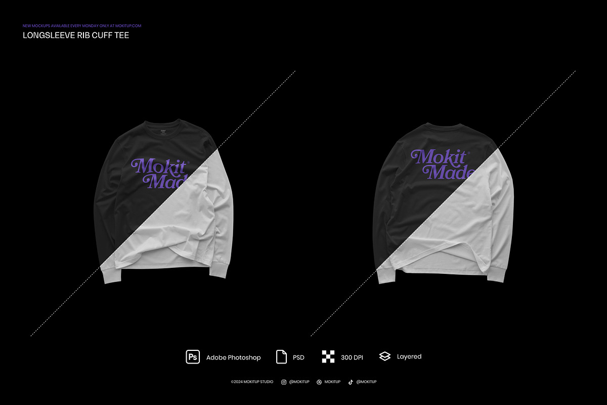 MOKITUP: Longsleeve Tee 002 Mockup, a Hoody Mockup by MOKITUP (Photo 2 of 4)