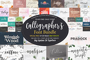 Calligrapher's  Font Bundle (98%Off), a Script Font by Genesis Lab (Thumbnail 1 of 44)
