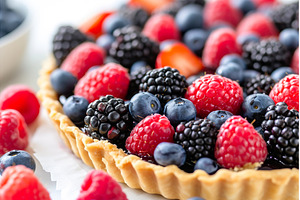 Mixed berry tart with fresh, a Food & Drink Photo by Lermont51